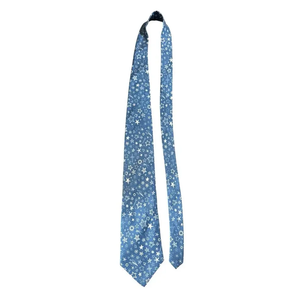 Make A Wish Shooting Stars 100% Silk Novelty Necktie